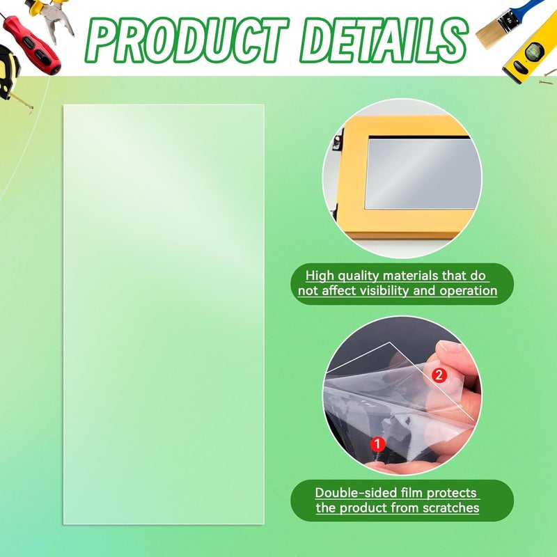 EcoBrisa 15Pcs Sandblast Cabinet Lens Cover 23x11'' Abrasive Window Blasting Cabinet Inner Lens Protector Clear Visibility Sand Blast Film High Definition Ideal for Media Blaster, Sand Blaster, Blast Cabinet - Image 3
